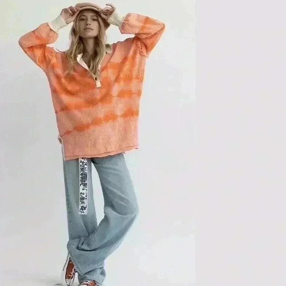 NWT Free People Sunrise Polo size M sold out online and in store - Picture 3 of 10